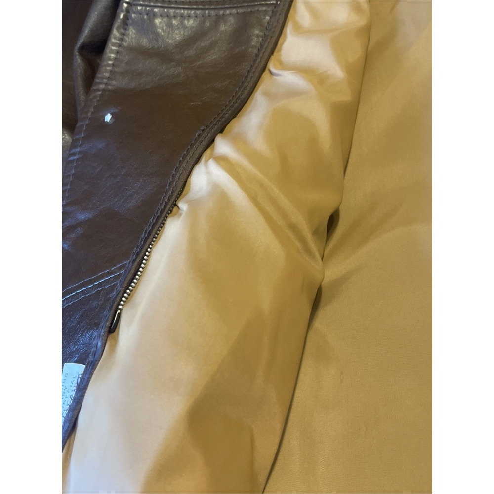 Vintage Men Leather Blazer Size 38 Brown 3 Bottons - Picture 8 of 16